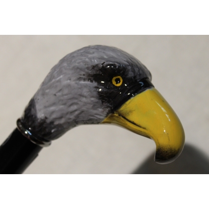 Walking stick with an enamelled eagle knob
