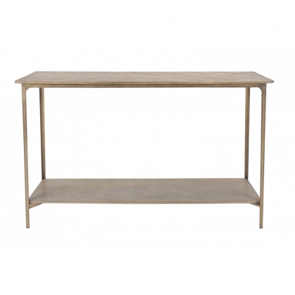 Versailles console table in oak and iron