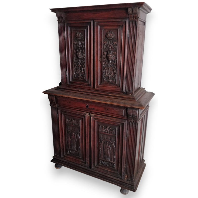 Mueble de dos cuerpos tallado. En Moinat SA - Antigüedades y decoración