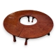 Table basse ronde en laque rouge