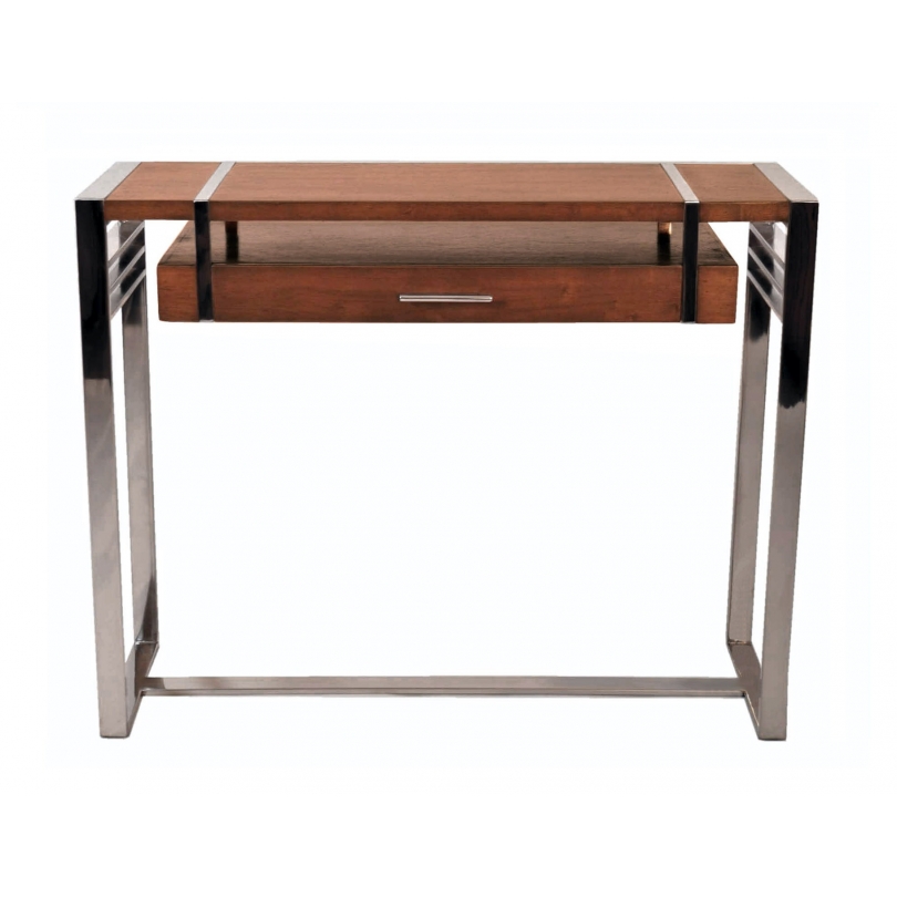 Console "Madison" en bois et inox