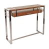 Console "Madison" en bois et inox