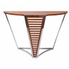 "Brunei" console table in wood and stainless steel