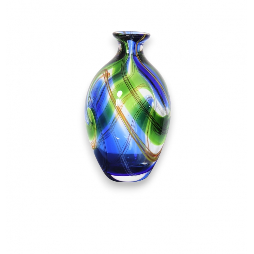 Vase Roma vert et bleu