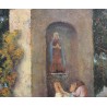 Tableau \"Fille à la prière\" signé J. BLUMENTHAL