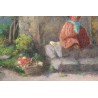 Tableau \"Fille à la prière\" signé J. BLUMENTHAL