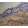 Tableau \"Falaises\" signé J. BLUMENTHAL