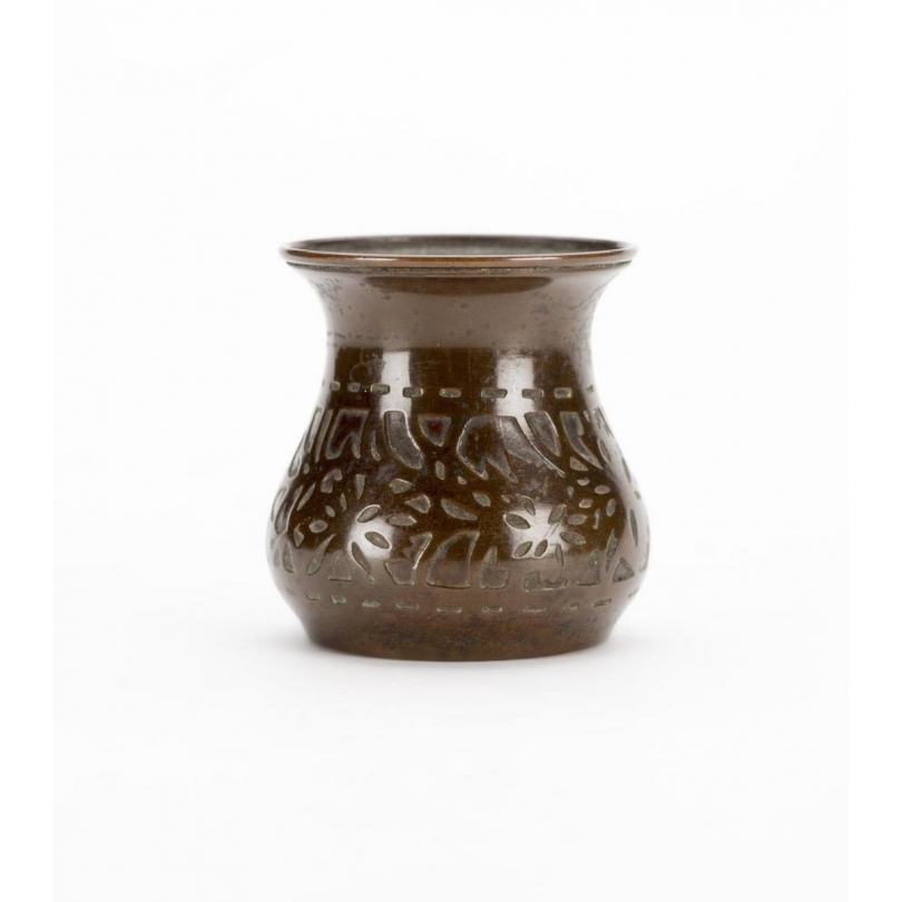 Vase, kupfer gehämmert von Tiffany Studios