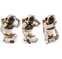 Lot de 3 Singes de la sagesse Astronautes