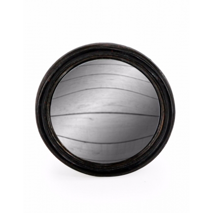 Small convex mirror frame round black