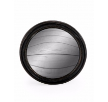 Petit miroir convexe cadre rond noir