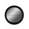 Moyen miroir convexe cadre rond noir
