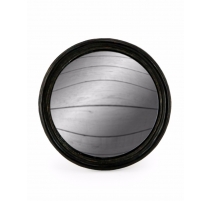 Medium convex mirror frame round black