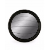 Moyen miroir convexe cadre rond noir