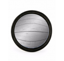 Large convex mirror frame round black