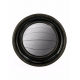 Large convex mirror frame round deep black
