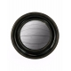 Large convex mirror frame round deep black