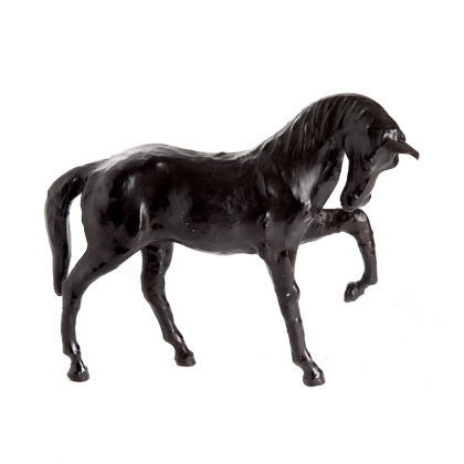 Sculpture Cheval en cuir