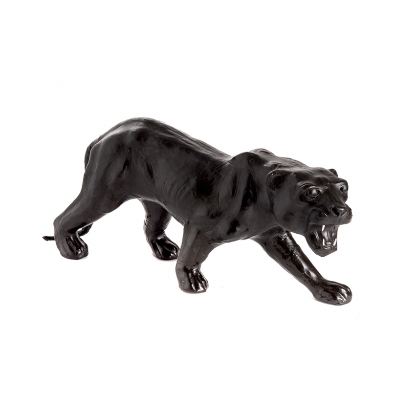 Skulptur Panther in leder