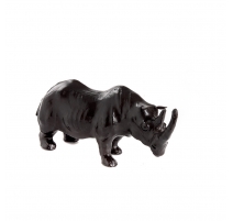 Sculpture Rhinocéros en cuir