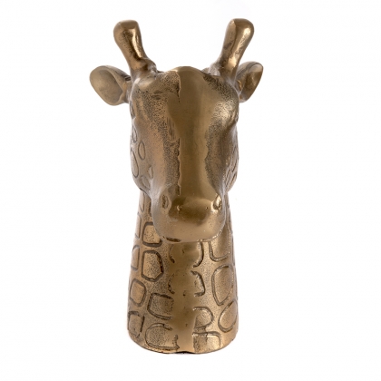 Vase Girafe en aluminium doré