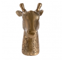 Vase Giraffe gold-anodized aluminum