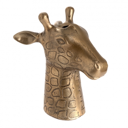 Vase Girafe en aluminium doré