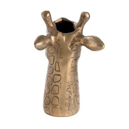 Vase Girafe en aluminium doré