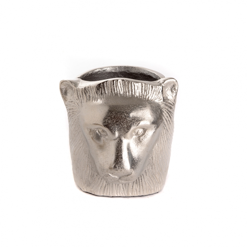 Vase Lion en aluminium