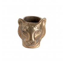 Vase Tiger in golden aluminium