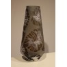 Vase esprit Nancy Feuilles Topicales en verre