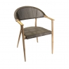 Chair Rio aluminum painted faux bois