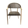 Fauteuil Rio en aluminium peint faux bois