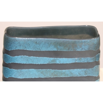 Vase Wave double couches verre taillé à l'acide