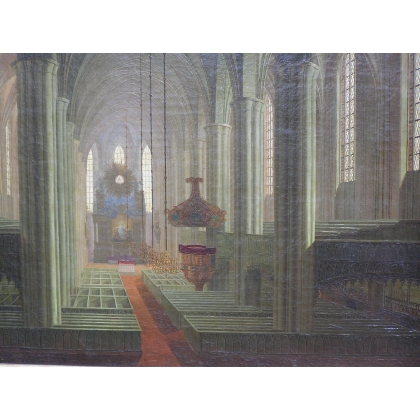 Paintings | Painting: ‘Cathedral Interior’ by Moinat SA  – Antiques and home décor
