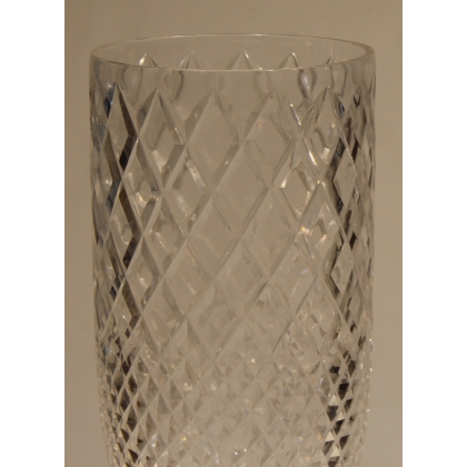 Photophore en verre taillé main