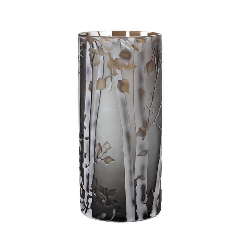 Nancy-style ‘Forêt’ vase in acid-etched glass