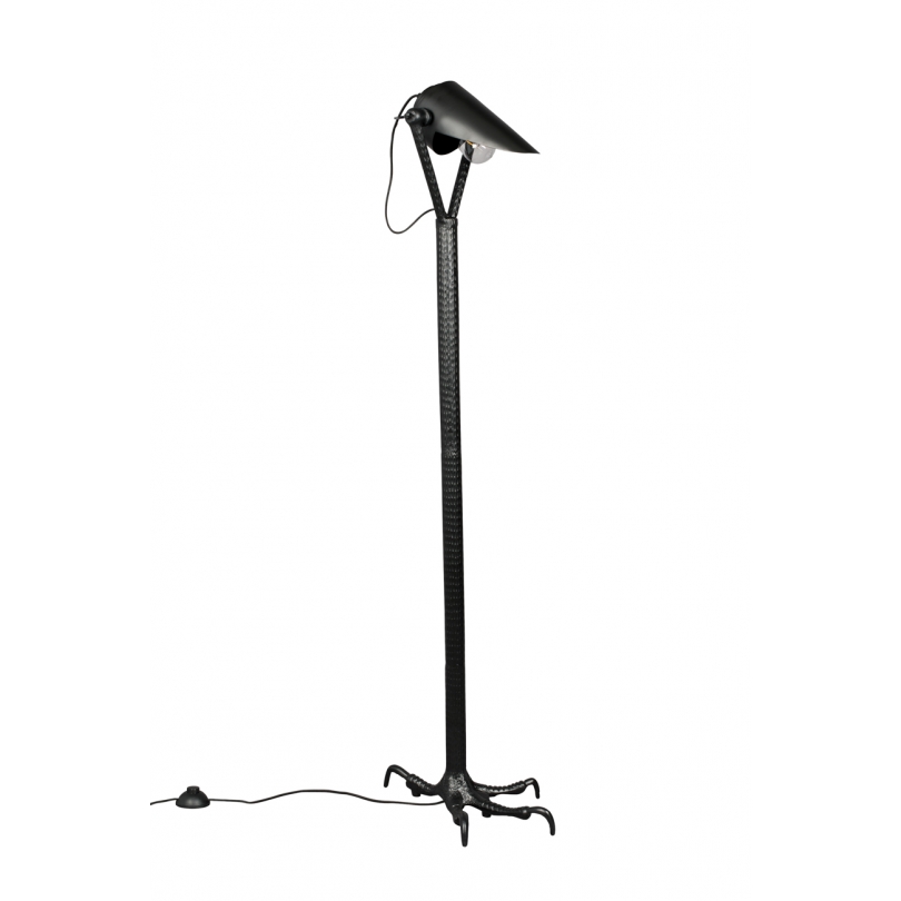 Lámpara de pie Halcón negro de aluminio