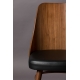 Chair Chaya walnut and leatherette black