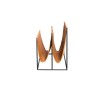 Metal and brown leather newspaper holder