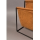 Door-newspaper-metal and brown leather