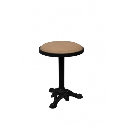Stool bistro cast iron and jute