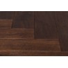 Class console table in gold-coloured metal and acacia