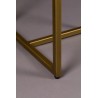 Class console table in gold-coloured metal and acacia