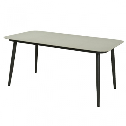 Table de jardin Marsala en aluminium et verre