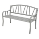 Banc de jardin Odense en aluminum gris clair