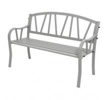 Banc de jardin Odense en aluminum gris clair