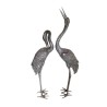 Pair of bronze cranes