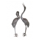 Pair of cranes in bronze