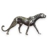 Large silver cheetah in bronze